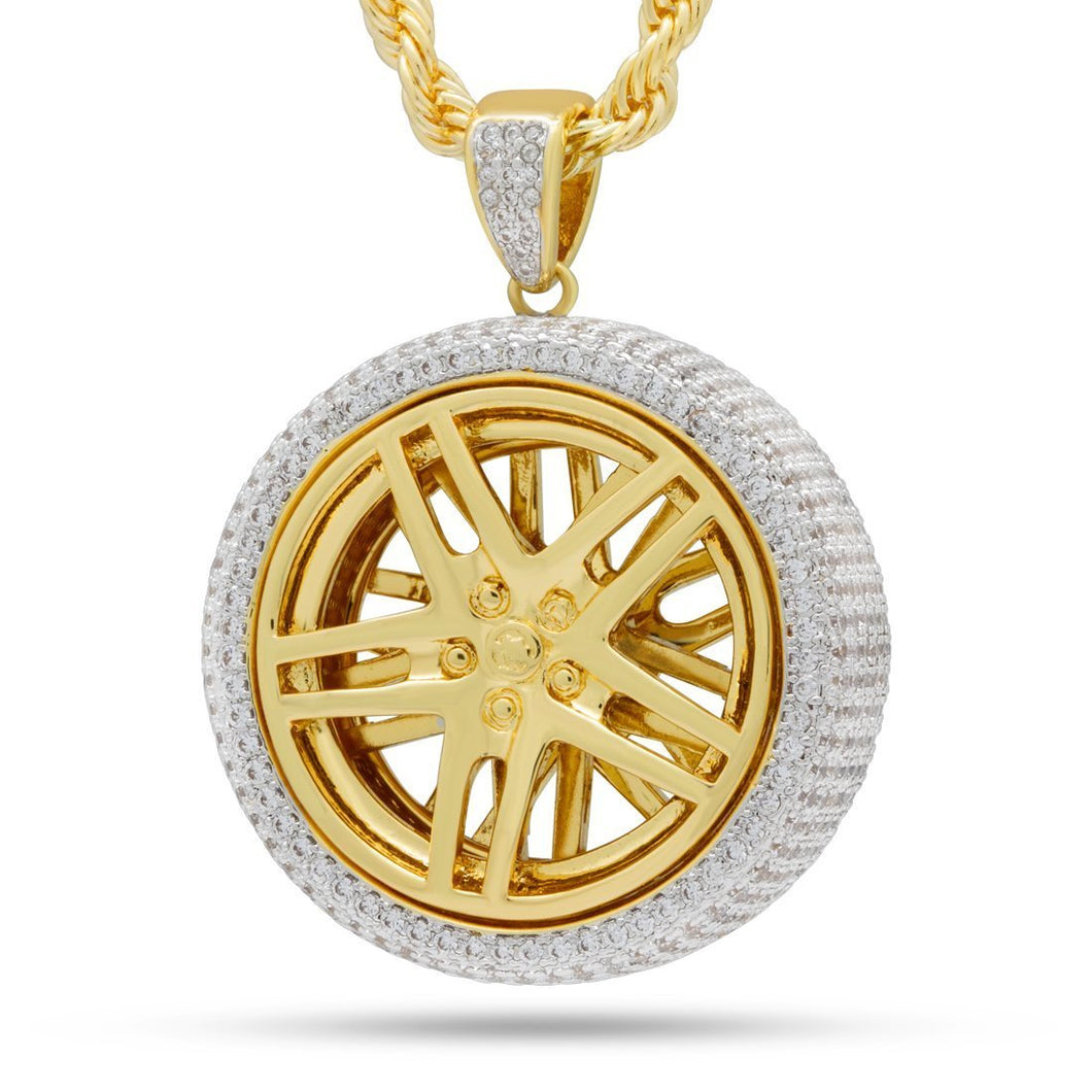 14K Yellow Gold Diamond Spinning Picture Pendant 1.82 ctw – NYC Luxury